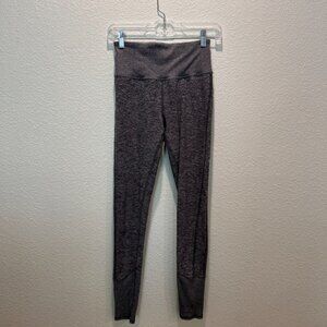 Alo Yoga High Rise Full Length Leggings Bottom Cuff Grey Heather Small